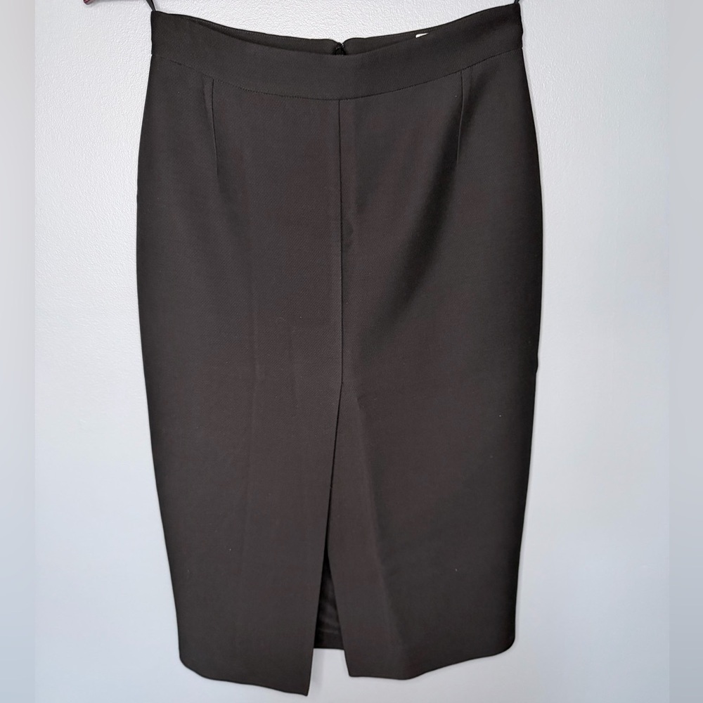 GUCCI Wool Silk Blend Classic Black Pencil Skirt COA | Size IT 40 / US 4